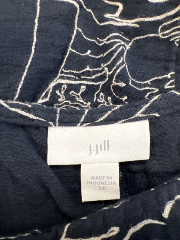 J.Jill Women's Blue Sailboat Graphic Print Short Sleeve T-Shirt - XS image 3