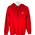 Nike Men's Red Club Fleece Pullover Hoodie Sweatshirt - XL
