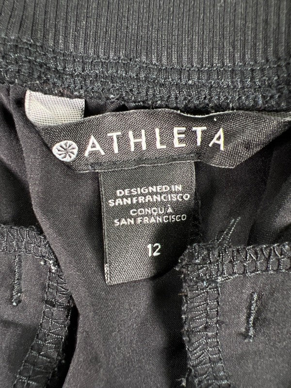 Athleta Women's Black Brooklyn Mid Rise Pull On Tapered Ankle Pants - 12 image 3
