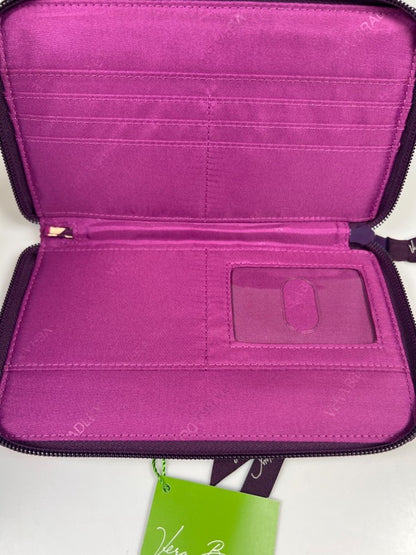 Vera Bradley Women's Purple Plum Crazy Zip Around Wallet image 6