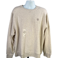 IZOD Men's Beige Sueded Fleece Embroidered Long Sleeve Sweatshirt - XXL