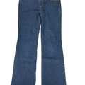 DKNY Women's Dark Wash Cotton Blend Slight Bootcut Jeans - 12 Regular