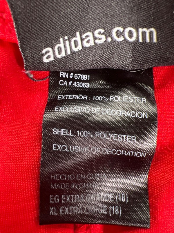 Adidas Men's Red/Black Striped Stretch Waist Athletic Basketball Shorts - XL image 4