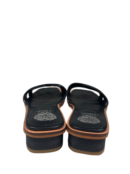 Vince Camuto Women's Black Leather Ydelle Square Toe Block Heel Sandals - 8.5 image 4