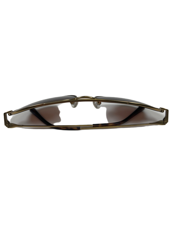 Karun Unisex Gold Tone Aviator Tortoise Sustainable Sunglasses W/ Case image 5
