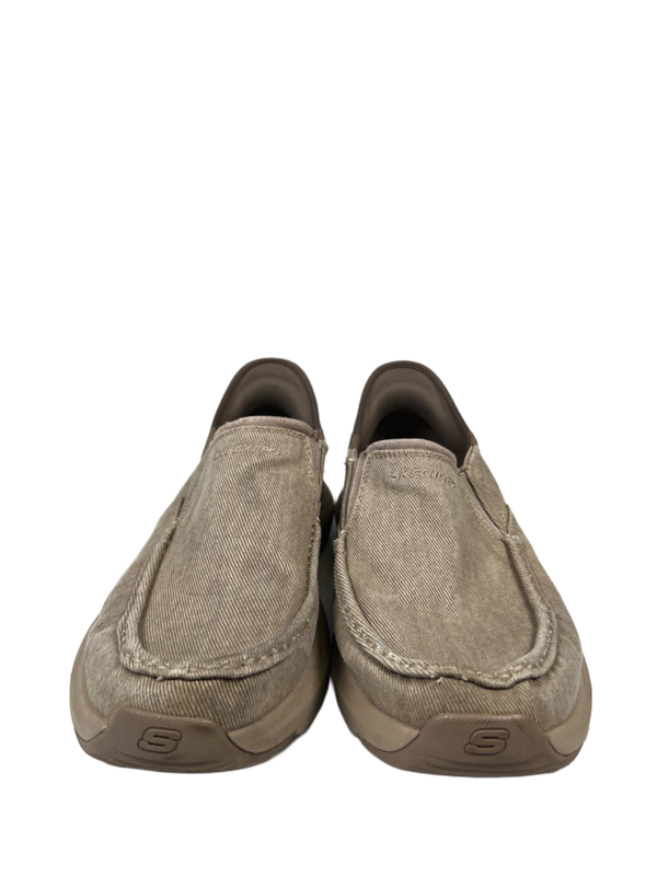 Skechers Men's Tan Canvas Parson Dewitt Goga Mat Arch Slip On Shoes - 11.5 image 2