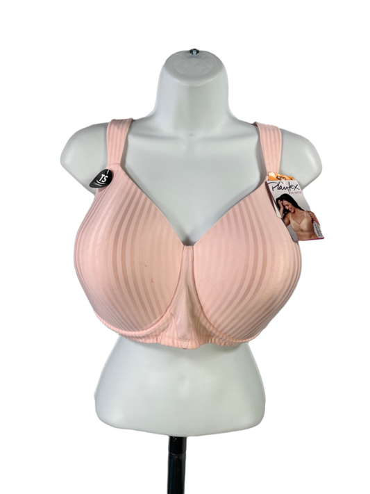 Playtex Women's Pink Striped Perfectly Smooth Wireless Bra - 42DD