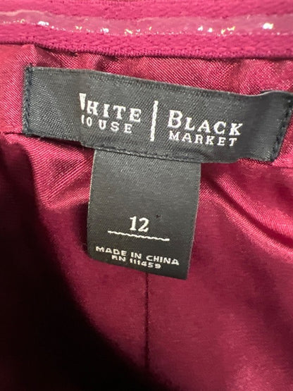 White House Black Market Women's Burgundy Lace Layered Corset Strapless Top - 12 image 3