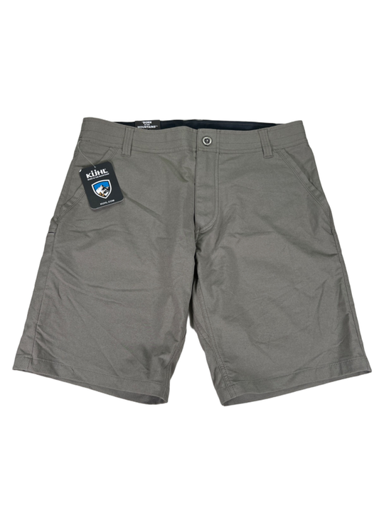 Kuhl Men's Gray/Taupe Shift Amphibia Chino Snap Button Shorts - 34