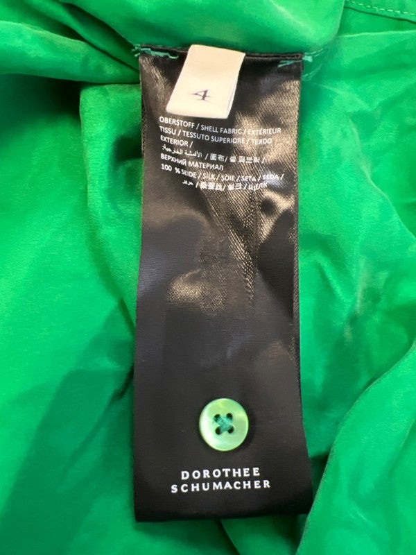 Dorothee Schumacher Women's Green Silk Sleeveless Neck Tie Blouse - 4/US S image 4