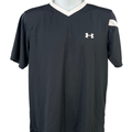 Under Armour Men's Black/White V Neck Short Sleeve Athletic Shirt - M