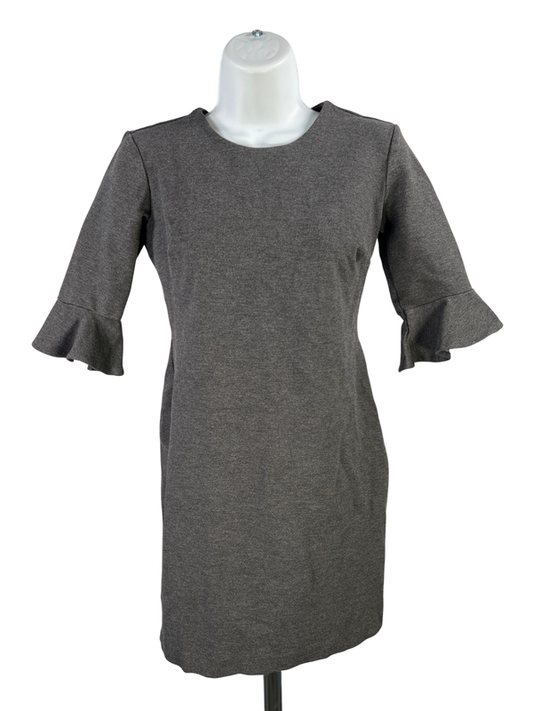 Banana Republic Women's Gray Ponte Flutter Sleeve Dress - 4 Petite