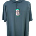 Gerry Men's Blue Brushed Knit Stretch Short Sleeve Polo Shirt - XL
