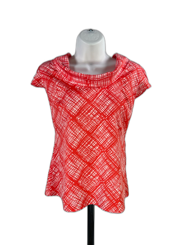 Banana Republic Women's Red Short Tulip Sleeve Blouse - XS