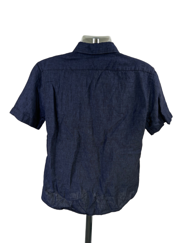 Banana Republic Men's Blue Linen Short Sleeve Button Up Shirt - S image 2