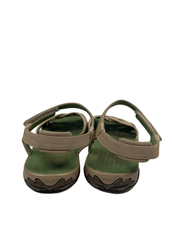 Teva Women's Tan/Green Haloa Strappy Slingback Walking Sandals - 7.5 image 4