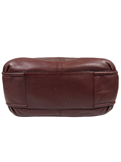 Coach Women's Brown/Burgundy Avery Pebbled Leather Hobo Shoulder Purse image 5