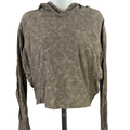 Athleta Women's Green Farallon Long Sleeve Cropped Hooded Sweatshirt - XS