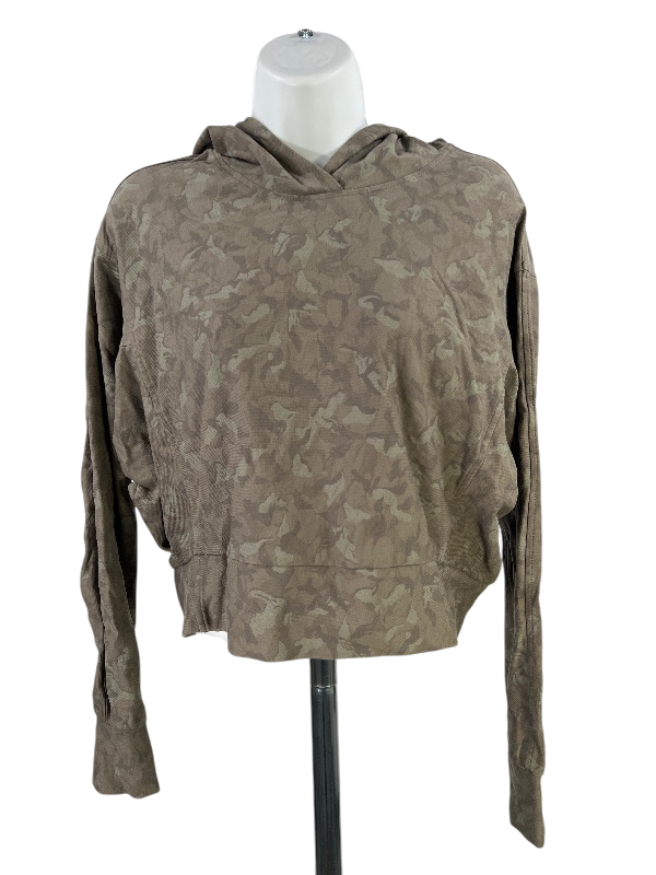Athleta Women's Green Farallon Long Sleeve Cropped Hooded Sweatshirt - XS