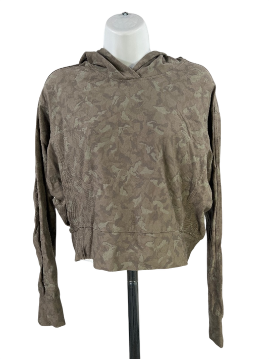 Athleta Women's Green Farallon Long Sleeve Cropped Hooded Sweatshirt - XS