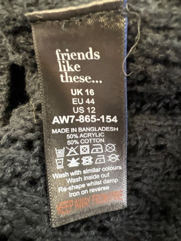 Friends Like These Women's Black/White Open Knit Short Sleeve Sweater - 12 image 4