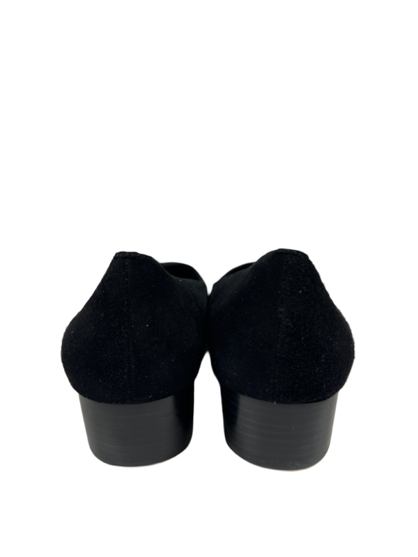 Franco Sarto Women's Black Faux Suede Asia Block Pump Heels - 8.5 image 4