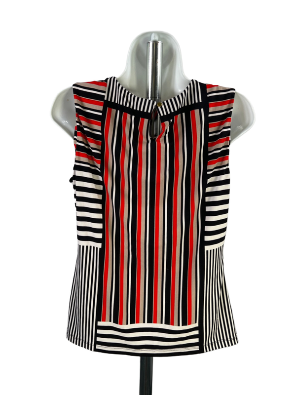 Calvin Klein Women's Multicolor Striped Sleeveless Blouse - M image 2