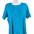 Chico's Women's Blue Short Sleeve Ultimate T-Shirt - 2/US L
