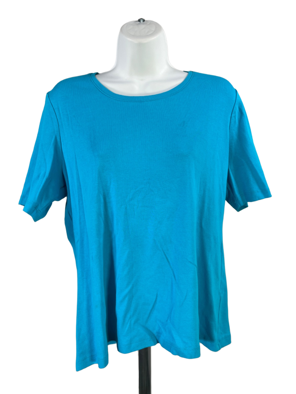 Chico's Women's Blue Short Sleeve Ultimate T-Shirt - 2/US L