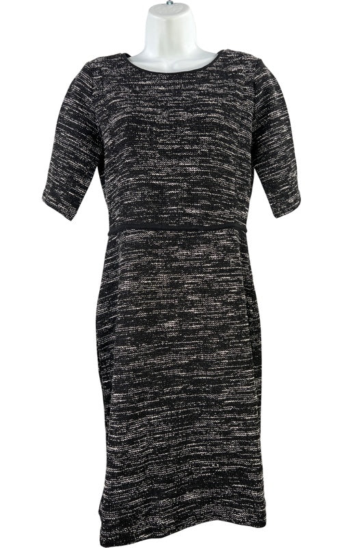Banana Republic Women’s Black Short Sleeve Knit Sheath Sweater Dress - 6 image 2