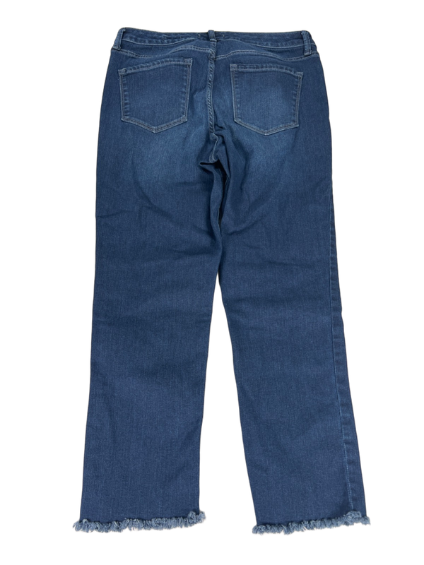 Nine West Women's Dark Wash Gramercy Crop Distressed Denim Jeans - 10 image 2