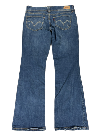 Levi's Women's Medium Wash 524 Too Superlow Distressed Denim Jeans - 13 image 2