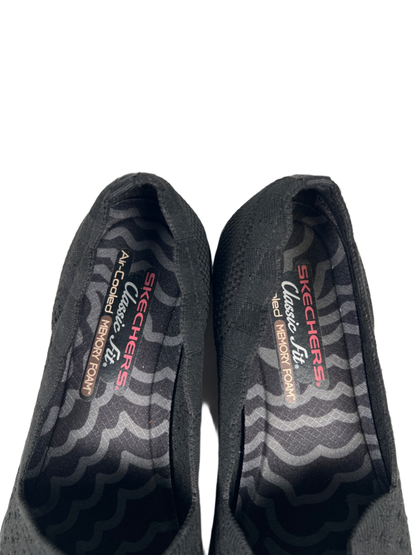 Skechers Women's Black Seager Stat Slip On Walking Flats - 9 image 3