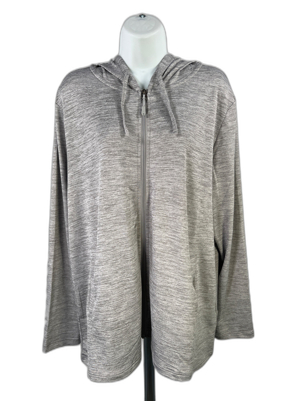 32 Degrees Cool Women's Gray Heather Lightweight Zip Up Jacket - XXL