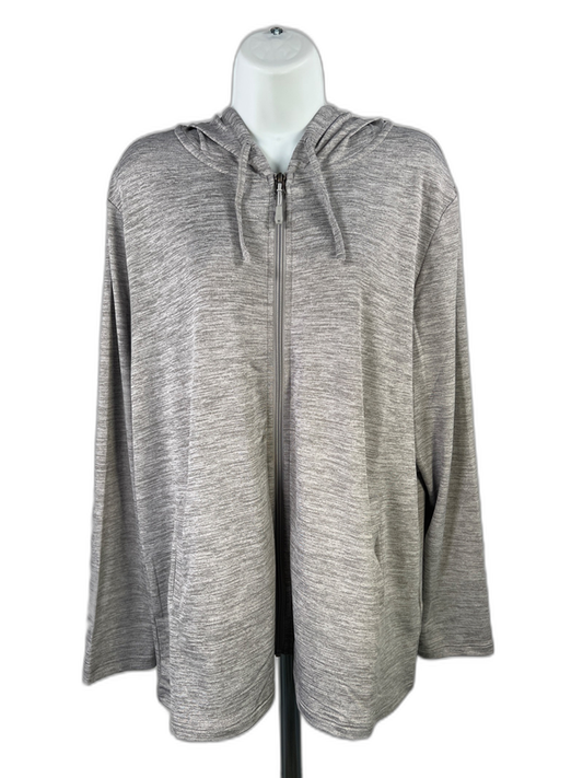 32 Degrees Cool Women's Gray Heather Lightweight Zip Up Jacket - XXL