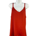 Torrid Women's Orange Satin Sophie V Neck Sleeveless Cami Blouse - 1 Plus
