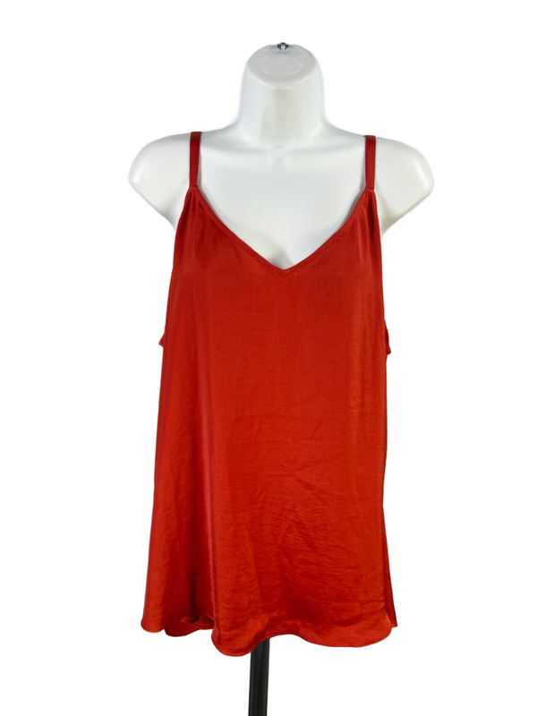 Torrid Women's Orange Satin Sophie V Neck Sleeveless Cami Blouse - 1 Plus