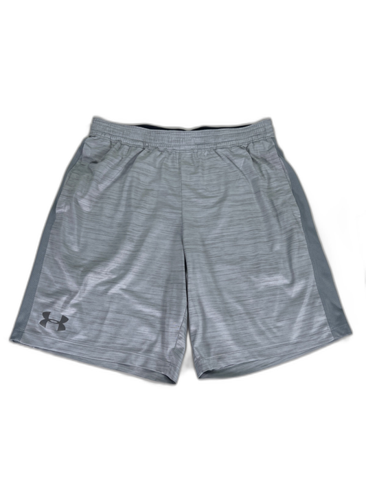 Under Armour Men's Gray HeatGear Fitted Athletic Shorts - L