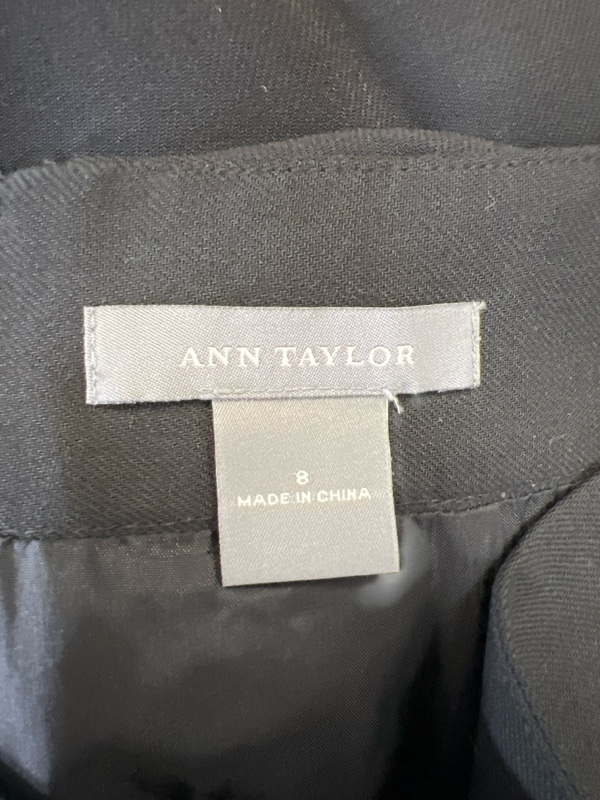 Ann Taylor Women's Black Wool Straight Skirt - 8 image 3