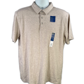 APT 9 Men's Beige Premier Flex Short Sleeve Polo Shirt - L