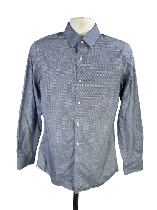 Banana Republic Men's Blue Grant Slim Fit Long Sleeve Button Up Shirt - M