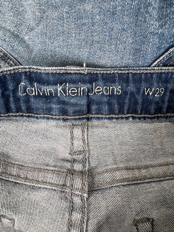 Calvin Klein Women's Light Wash Fringe Trim Denim Jean Shorts - 29 image 3