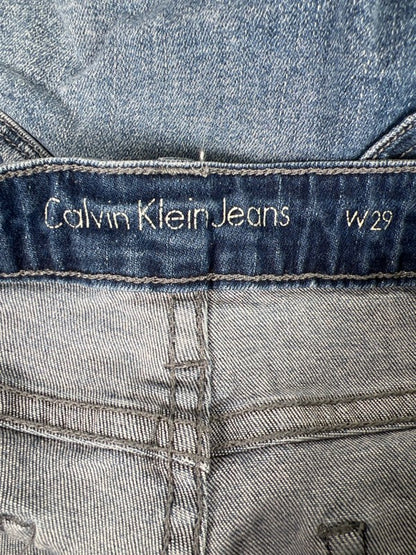 Calvin Klein Women's Light Wash Fringe Trim Denim Jean Shorts - 29 image 3