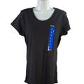 Kirkland Signature Women's Black Scoop Neck Short Sleeve Tee Shirt - L