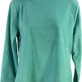 Talbots Women’s Blue Mock Neck Long Sleeve Fleece Pullover Shirt - S