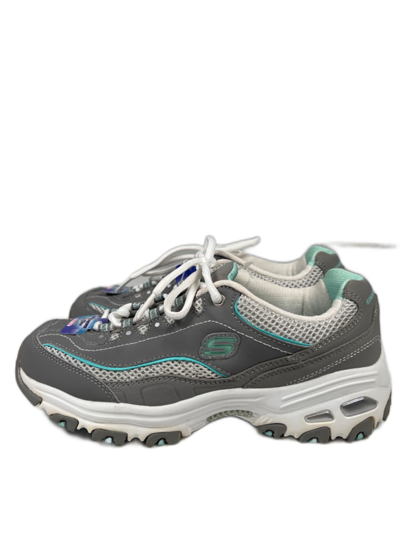 Skechers Women's Gray/Blue D'Lites Air Cooled Memory Foam Sneakers - 7 image 5