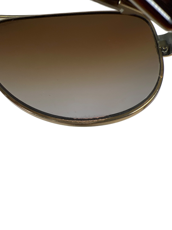 Coach Women's Dark Tortoise Sand Christina Aviator Sunglasses W/ Hardshell Case image 11