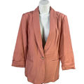 LC Lauren Conrad Women's Pink 3/4 Sleeve Single Button Blazer Jacket - S
