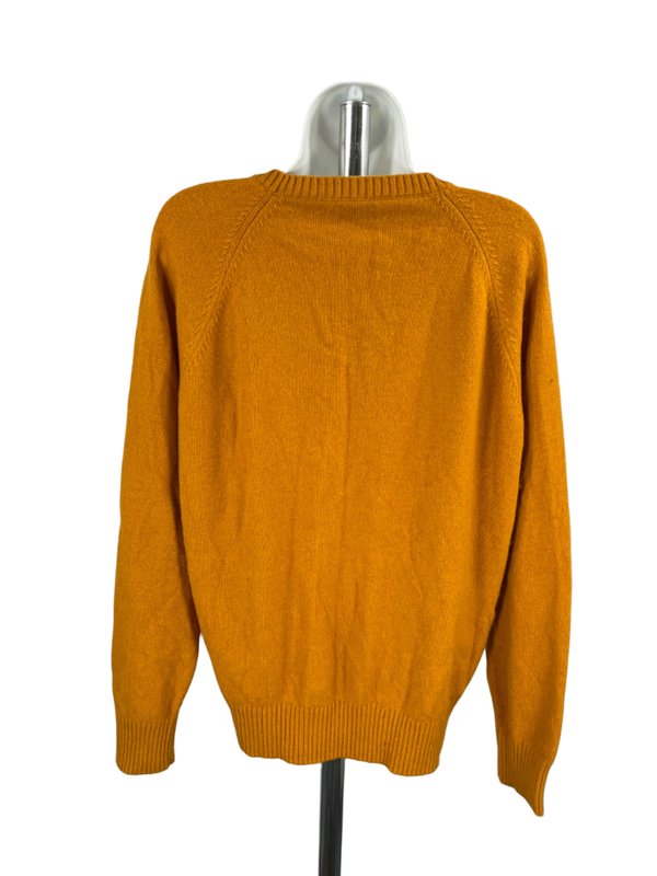 J Crew Women's Yellow Wool Blend Long Sleeve Crewneck Sweater - L image 2
