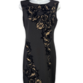 Carmen Marc Valvo Women's Black Sleeveless Sheath Dress - 2